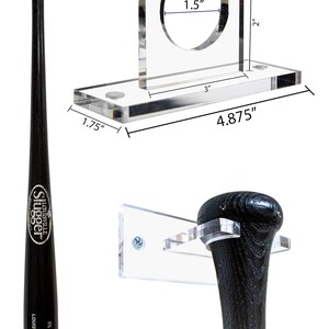 Deluxe Acrylic Standard Size Baseball Bat Wall Mount