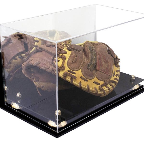 Acrylic Double Gold Glove Baseball Display Case Other