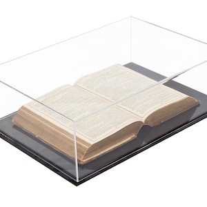 Versatile Clear Acrylic Display Case - Large Rectangle Box 20" x 14" x 6" (A071-C-DS)