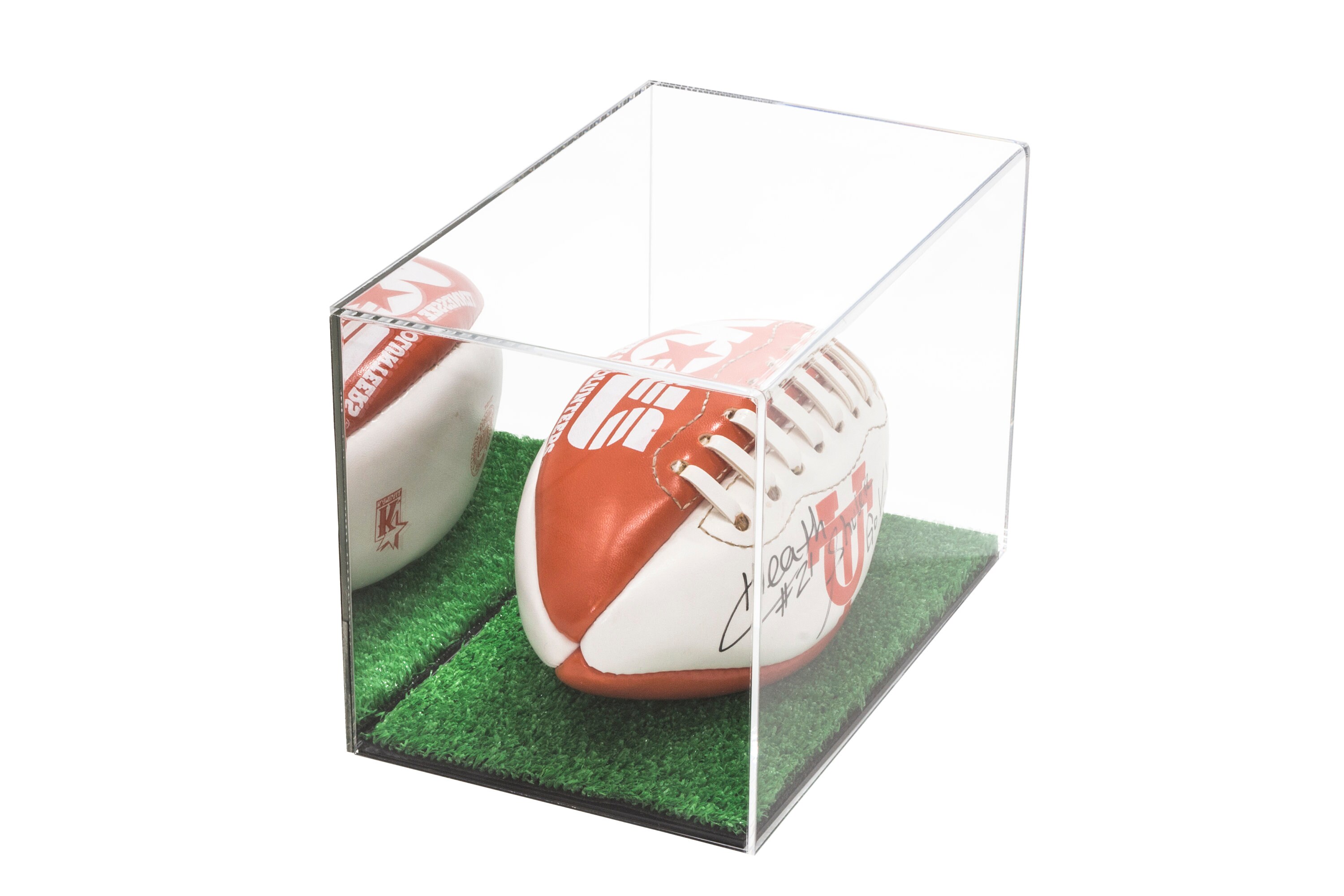 Versatile Deluxe Acrylic Display Case - Small Rectangle Box With Turf ...