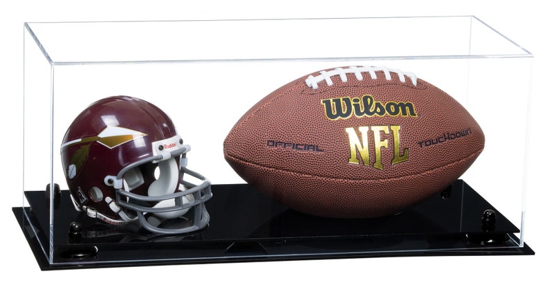 Full-Size Football And Mini Helmet Display shops Case - Clear (A103/B47)