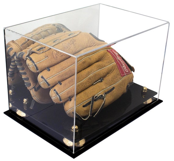 Acrylic Baseball Glove Display Case With Risers and Mirror Etsy