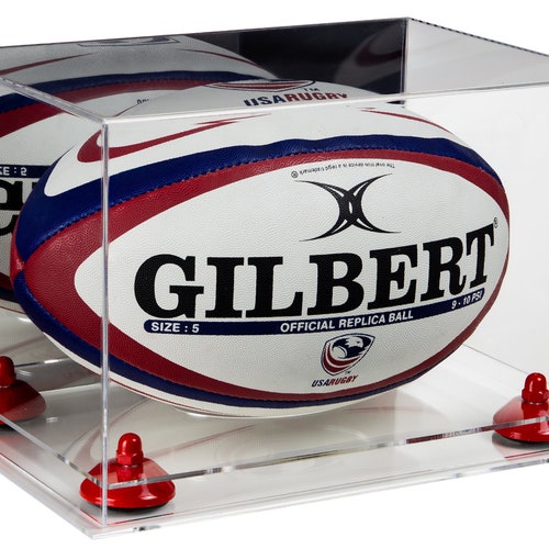 Acrylic Rugby shops Ball Display Case with Mirror, Risers and Clear Base (A004-CB)