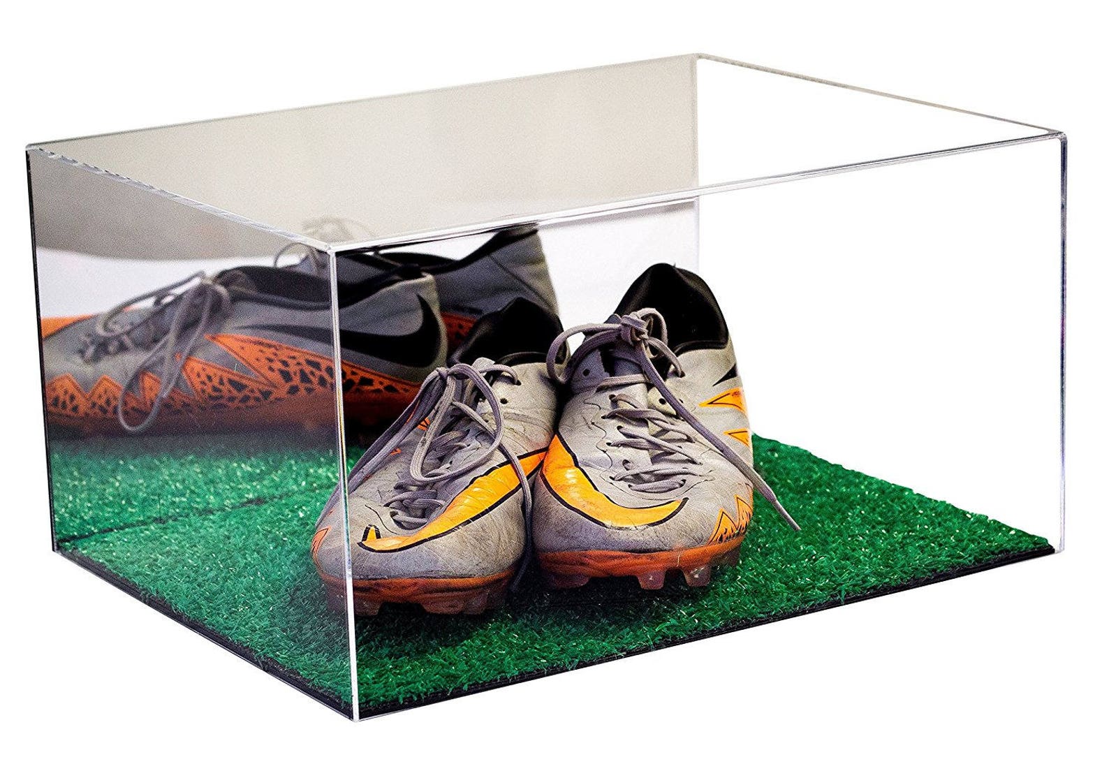 Deluxe Acrylic Shoe Display Case With Turf Floor and Mirror Etsy