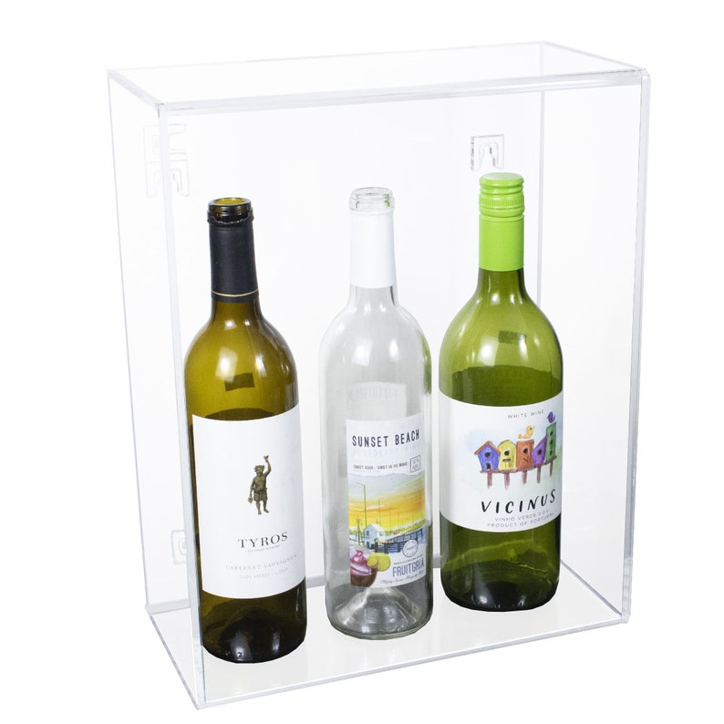 Deluxe Acrylic Wine Bottle Display Case Etsy