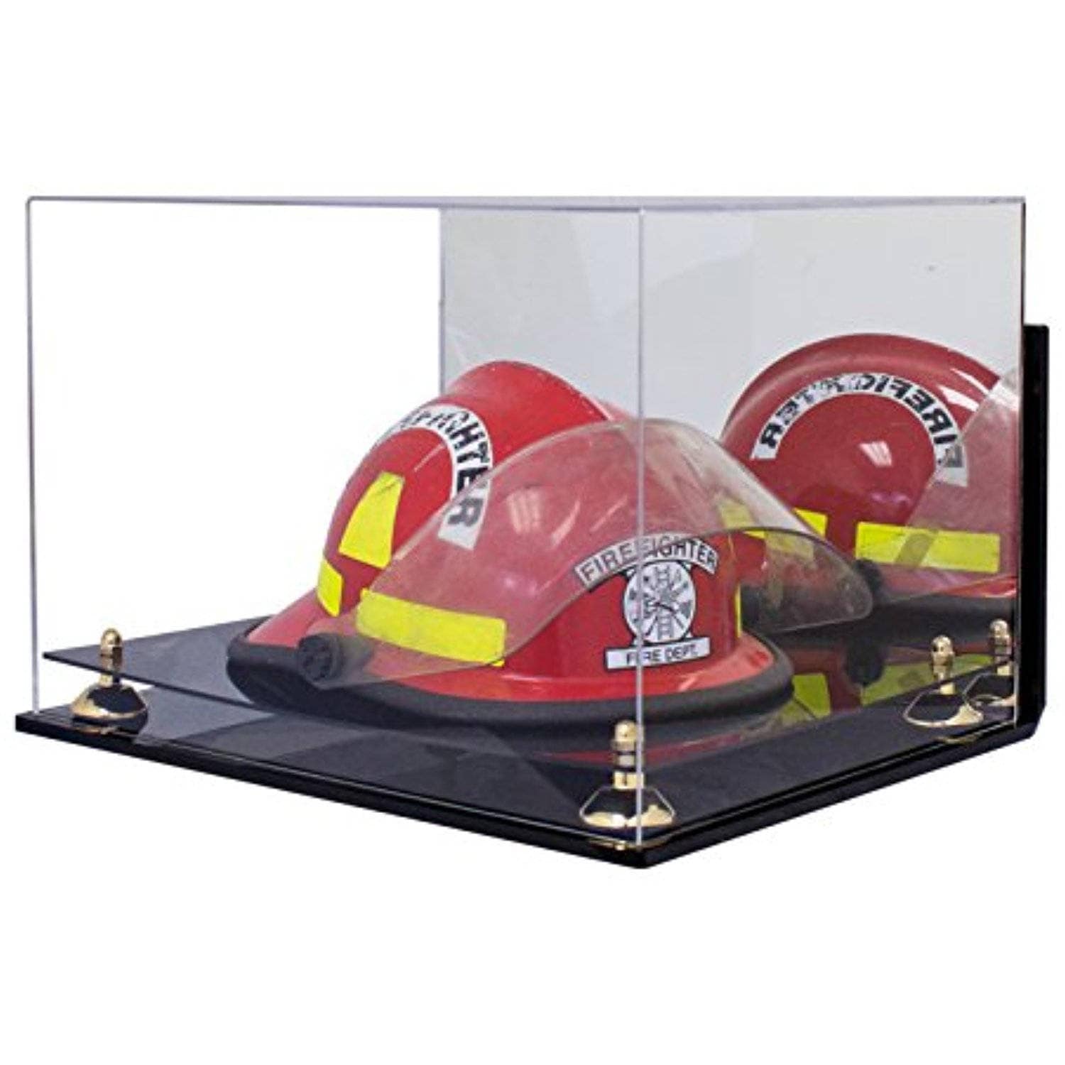 Acrylic Book Display Case with Risers 15.25 x 12 x 8 - Clear (A026/V12) Red Risers / Clear Base