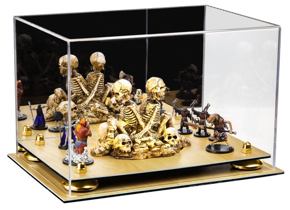 Basketball Shoe Acrylic Display Case with Mirror and Wood Floor A025
