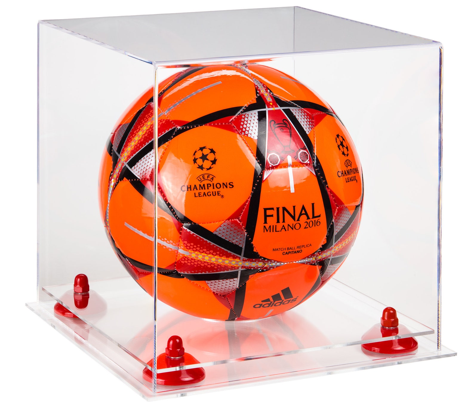 Deluxe Clear Acrylic Soccer Ball Display Case With Risers and | Etsy