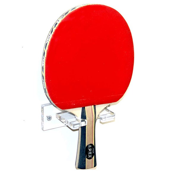 Clear Acrylic Vertical Pickleball Ping Pong Paddle Wall Mount Bracket (A052/SP222)