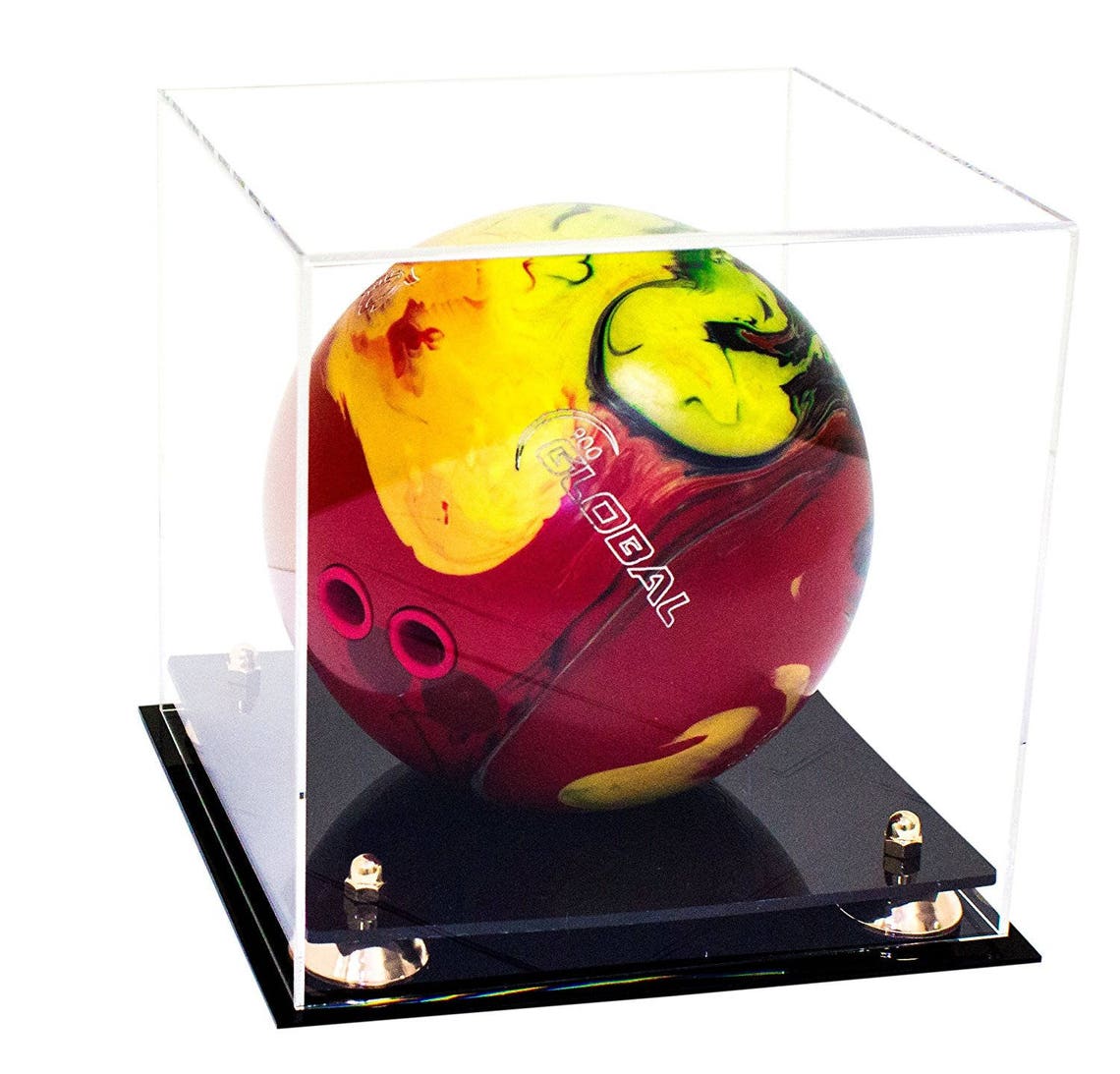 Deluxe Clear Acrylic Bowling Ball Display Case with Risers Etsy