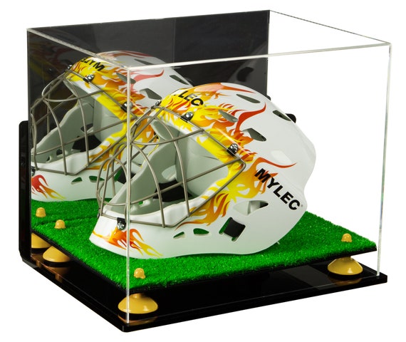 A018-TB Deluxe Acrylic Football Display Case with Turf Bottom