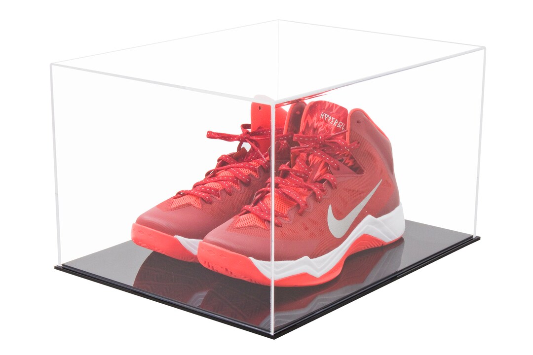 Deluxe Acrylic Basketball Shoe Display Case With Acrylic Base A025 Etsy