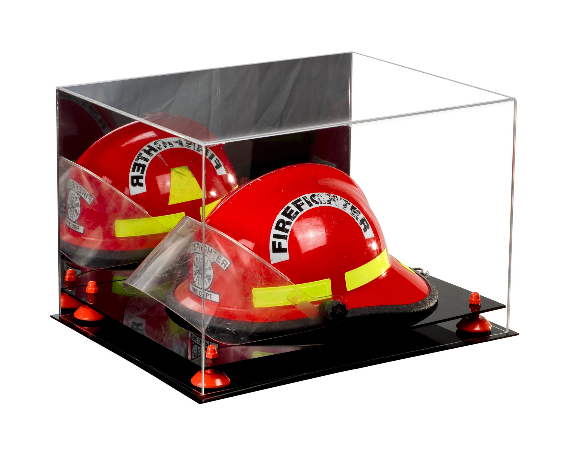 Acrylic Fireman's Helmet Large Display Case with Mirror Etsy