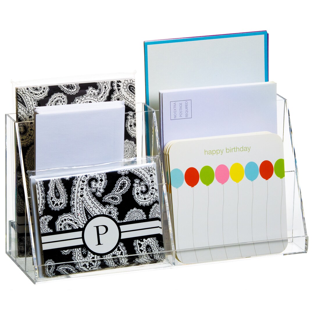 Acrylic Greeting Card Station With Wall Mounts for Home or Office ...