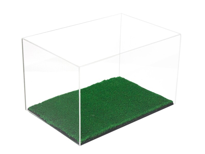 A018-TB Deluxe Acrylic Football Display Case with Turf Bottom