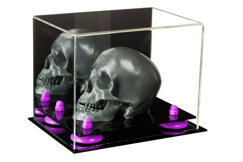 Small Rectangle Box with Risers and Mirror 8.25 x 5.5 x 6 A003 Versatile Deluxe Acrylic Display Case