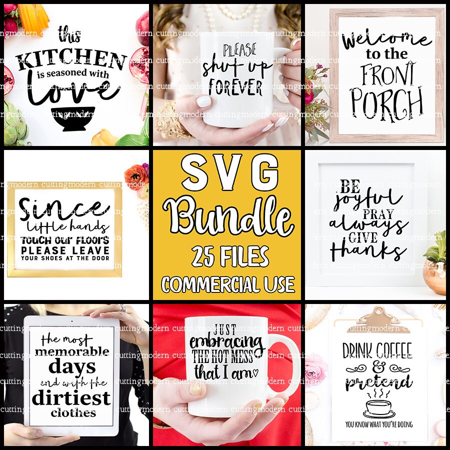 Download SVG Cut File Bundle Feb 2017 25 Fun Designs Commercial | Etsy
