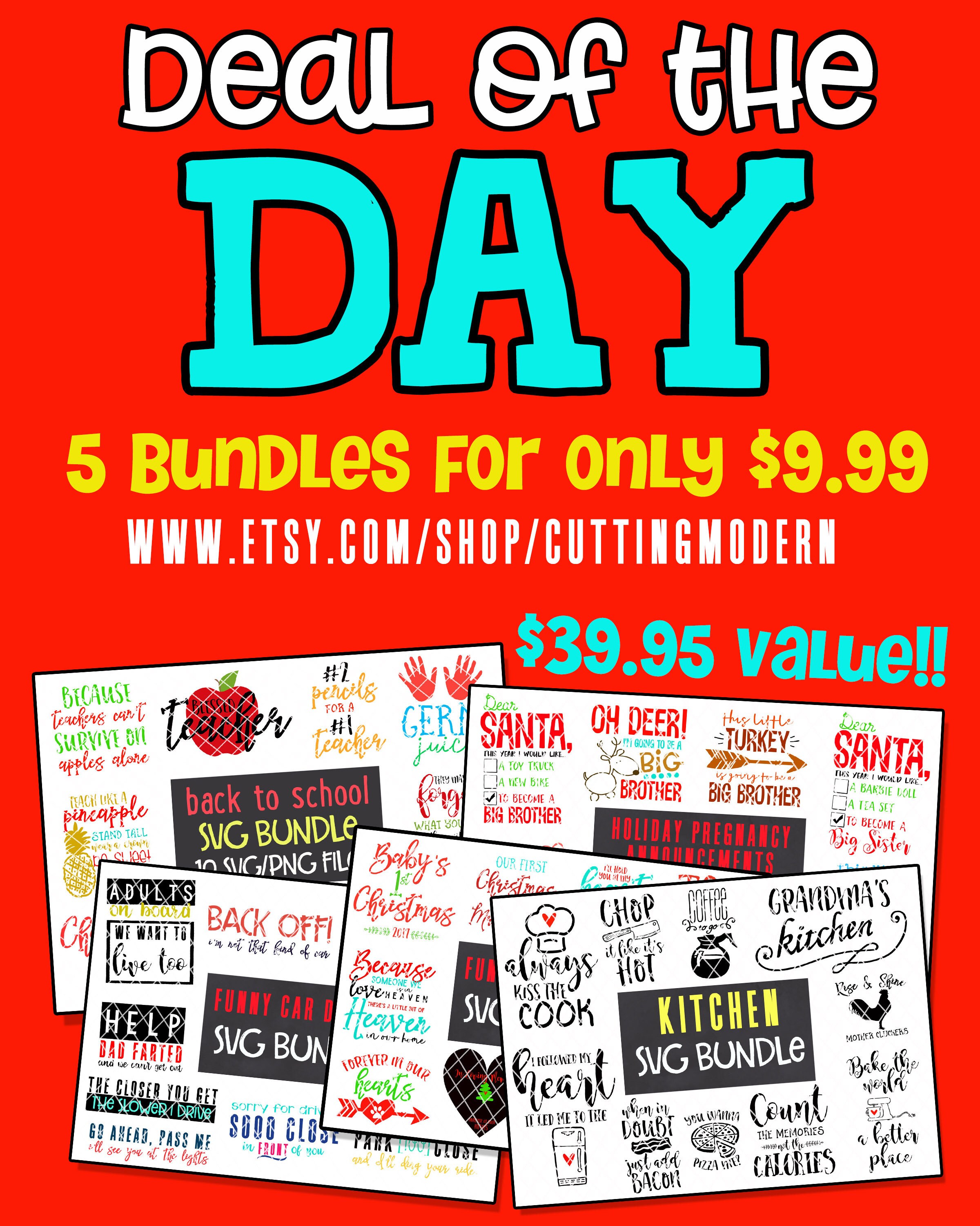Download Deal Of The Day SVG 5 Bundles | Etsy