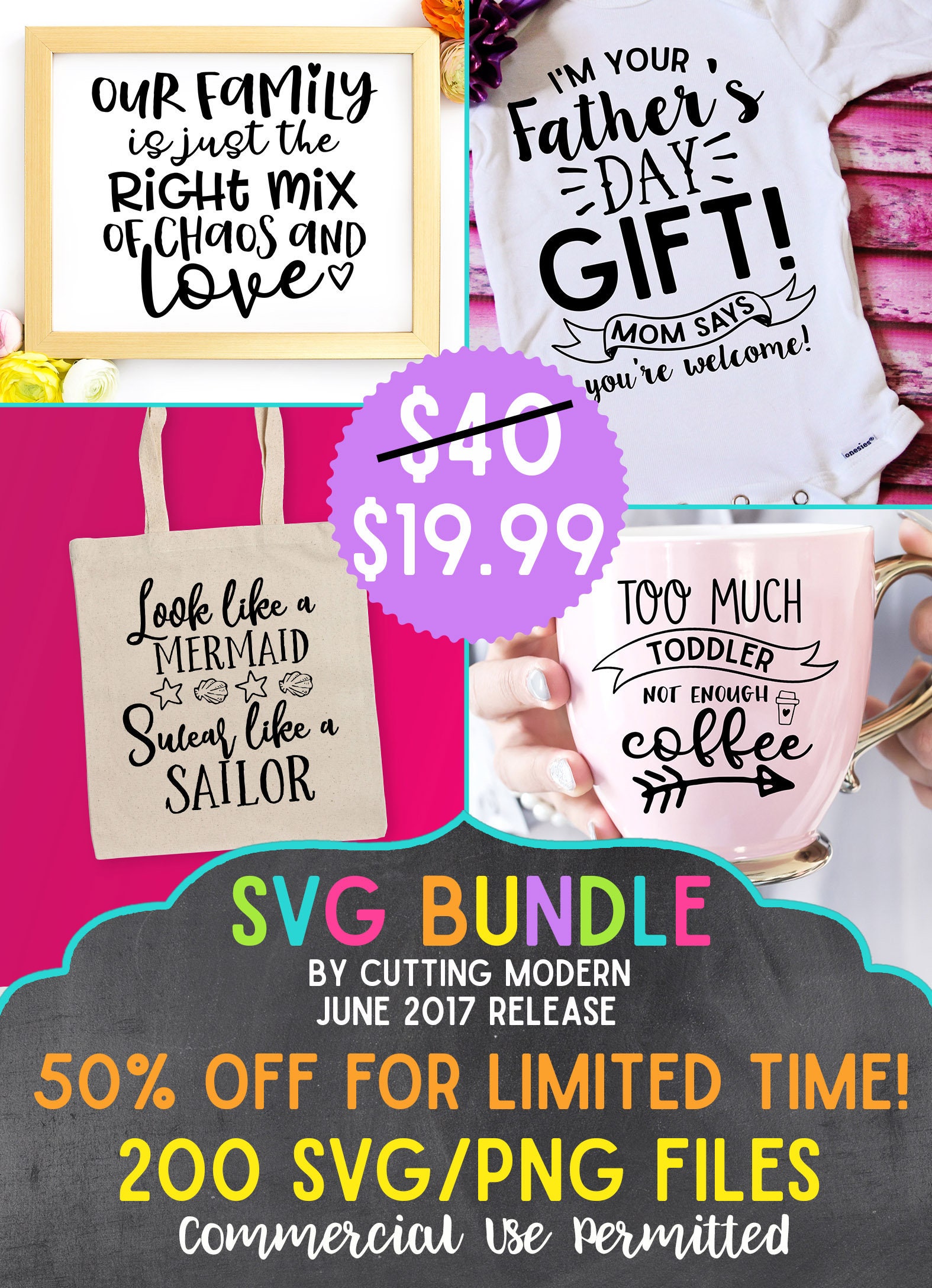 Download Half Off Sale 200 Svg Designs Bundle June 2017 Release Etsy