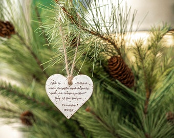 Ceramic Proverbs 31 Heart