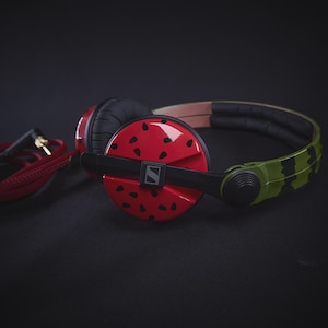 One-of-a-Kind Custom Sennheiser HD25 Watermelon Headphones – Hand Painted