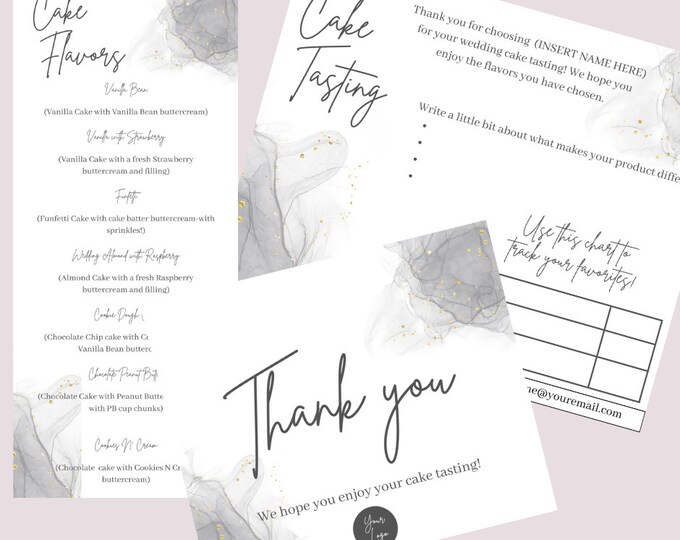 Cake Message Form Wedding Cake Tasting Forms - Etsy