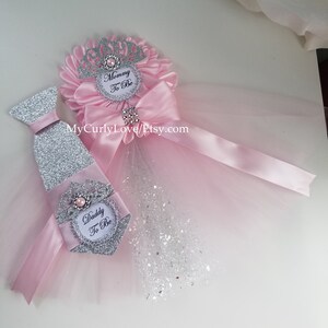 SILVER Princess Baby Shower Mommy to Be Corsage/ballerina - Etsy