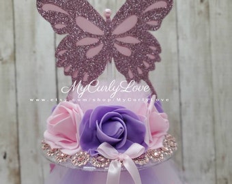 Butterfly Tulle Skirt Centerpiece: Baby Shower Birthday Decor