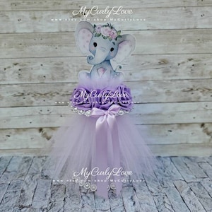Purple Elephant Centerpiece/Lavender Elephant Baby Shower/Purple Little Peanut/Purple Girl Baby Shower/Lavender Girl Centerpiece/Elephant