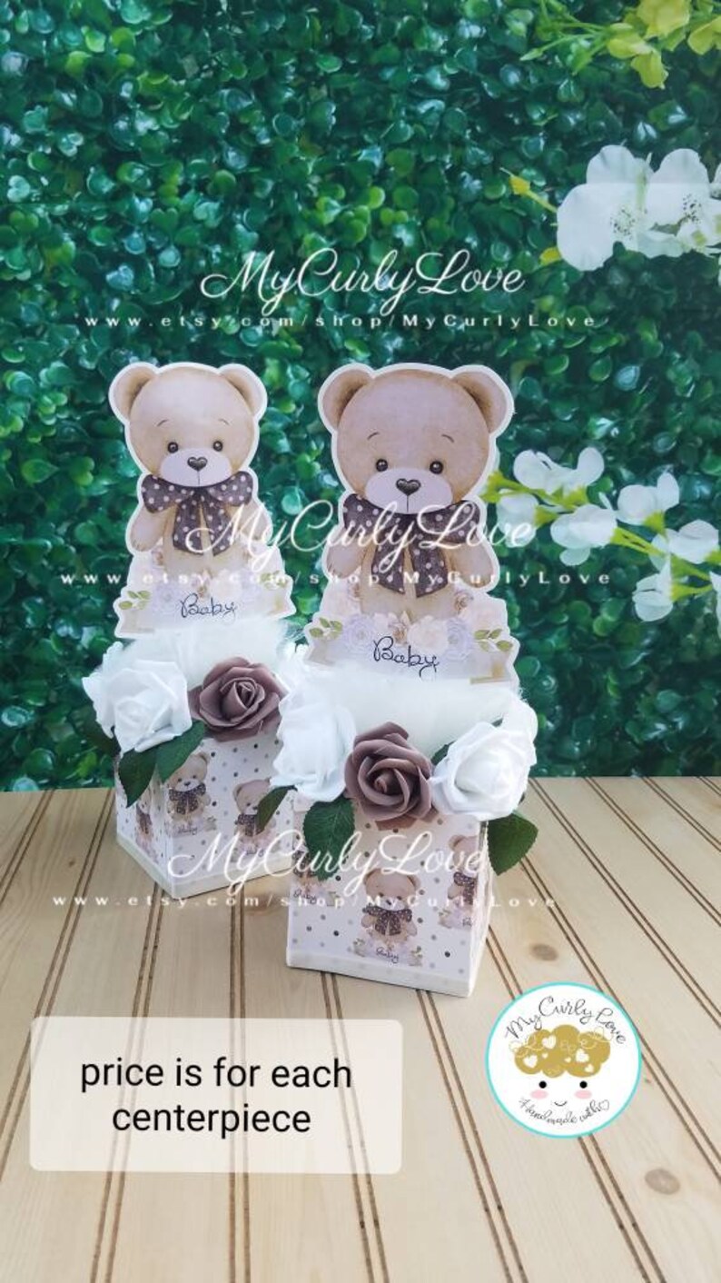 Teddy Bear Cake Topper Bear Baby Shower Boy Bear Shower Etsy