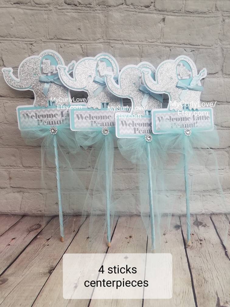 Elephant Gender Reveal Baby Shower Centerpiece/Neutral Baby Etsy