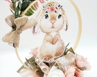 Bunny Centerpiece, Boho Bunny Decoration, Rabbit Centerpiece, Bunny Baby Shower, Bunny Birthday, Spring Decoration, Boho Centerpiece, Bunny