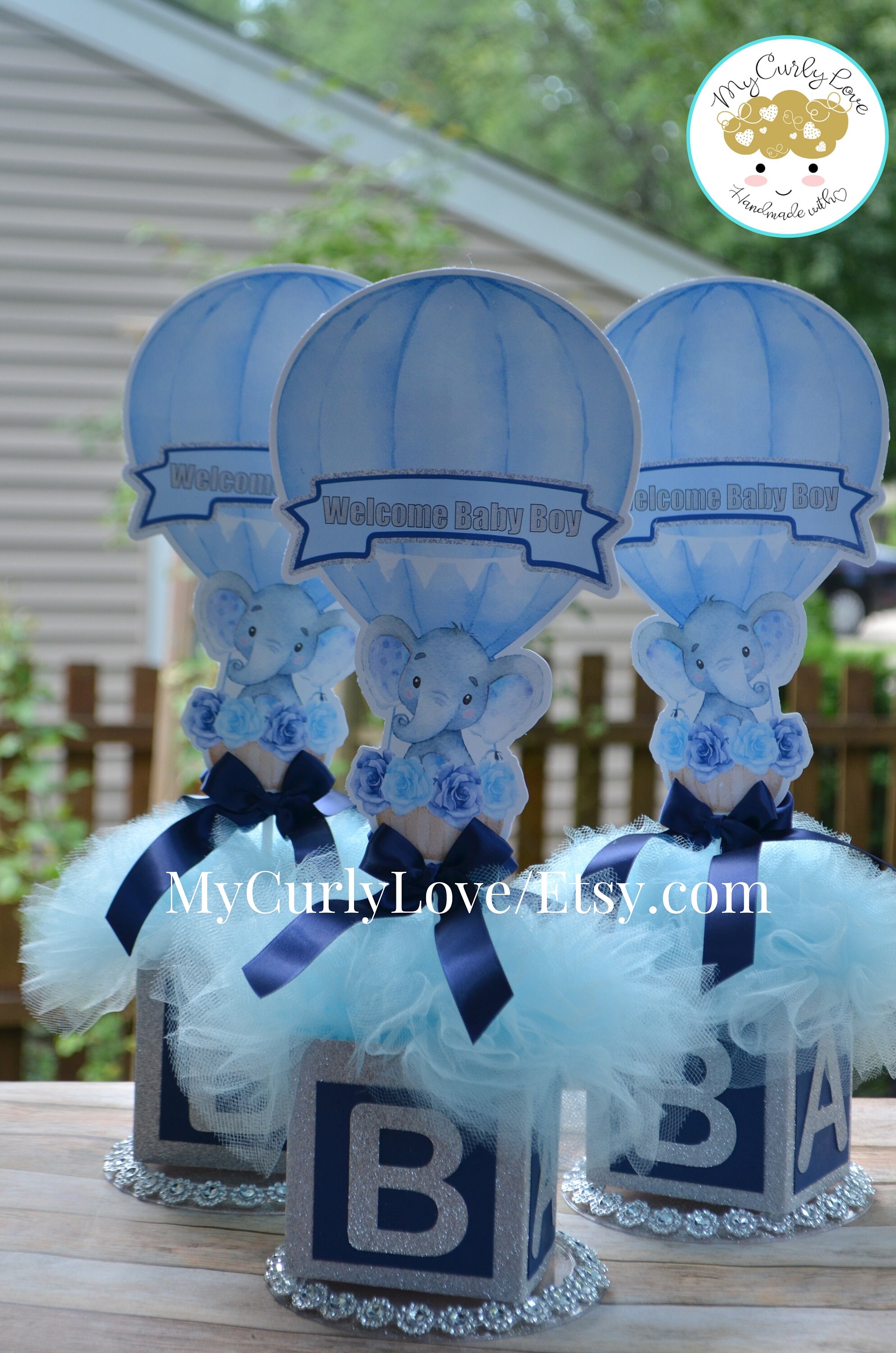 Hot Air Balloon Baby Shower Up and Away Baby Shower Baby Shower Centerpiece Up and Away Navy Blue Baby Shower Navy Blue