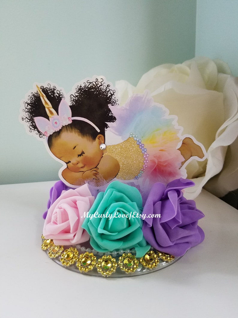 Unicorn Baby Shower Cake Topper Sleeping Baby Unicorn Etsy