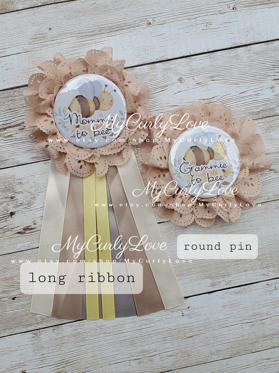 Bee Baby Shower Mommy to Be Ribbon Pin Bee Baby Shower Theme Pins Favors Button Grandma to Be ...