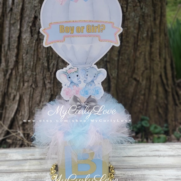 Baby Boy Shower Elephant Centerpiece Ideas Etsy