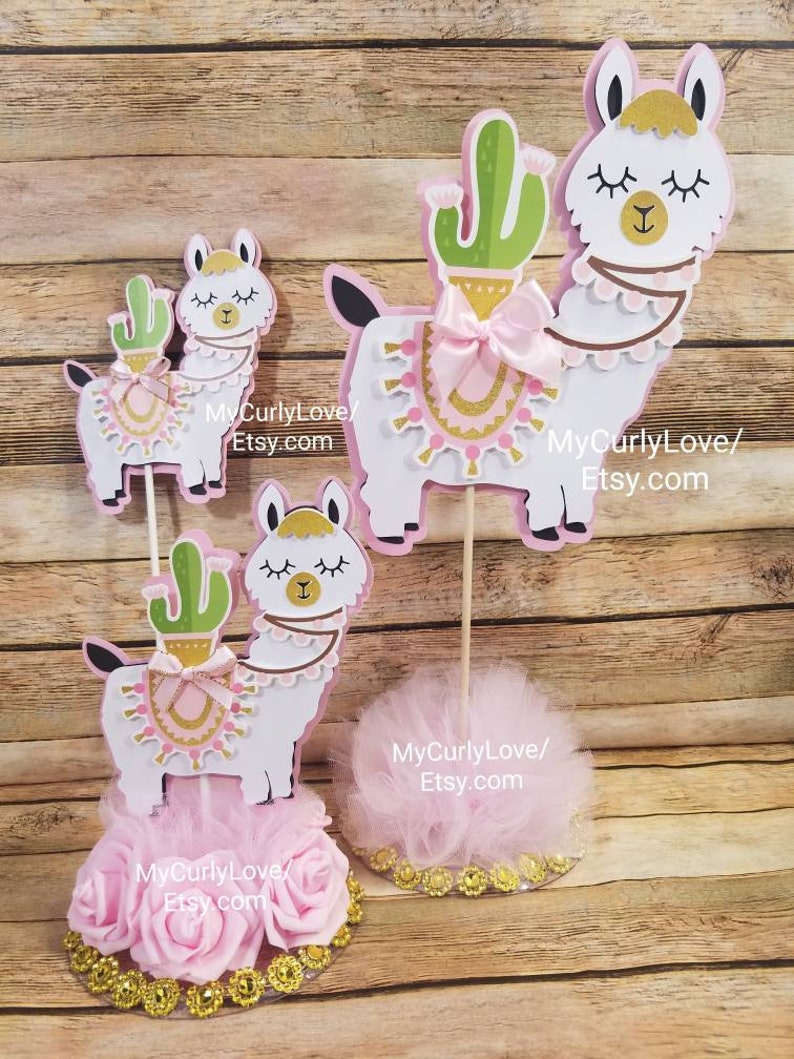 Llama Baby Shower Llama Centerpiece Llama Mama Baby shower Etsy