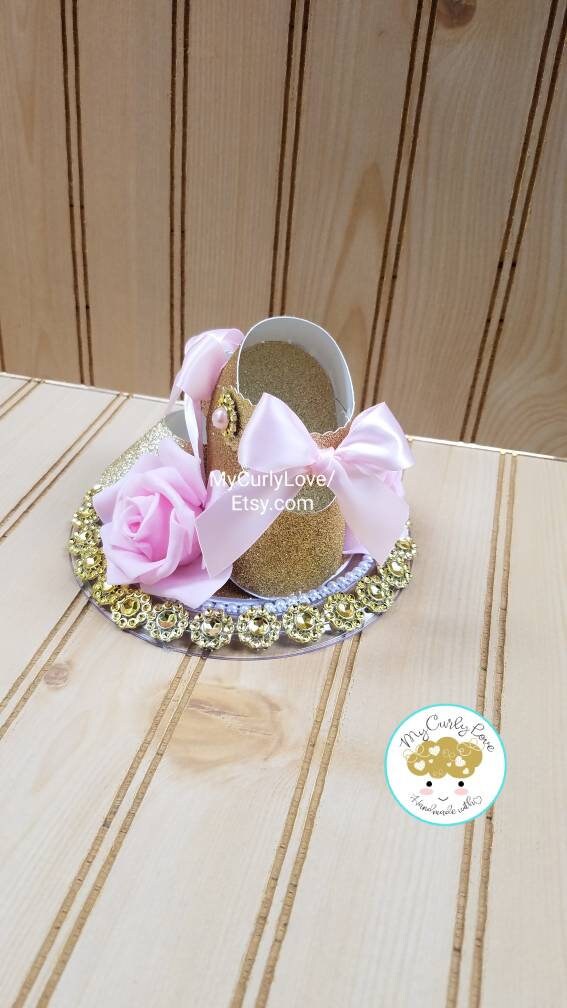 Baby Girl Shoes Cake Topper/gold Baby Shower Cake Topper/baby Etsy