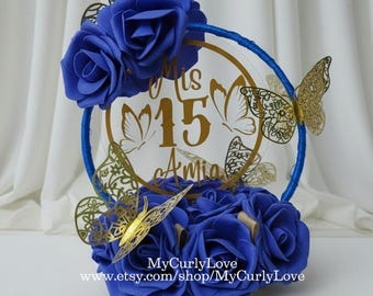 Royal Blue Mis Quince Decoration: Personalized