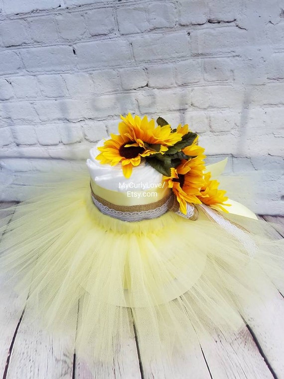 Sunflower Baby Shower Diaper Cake Fall Bee Mommy To Be