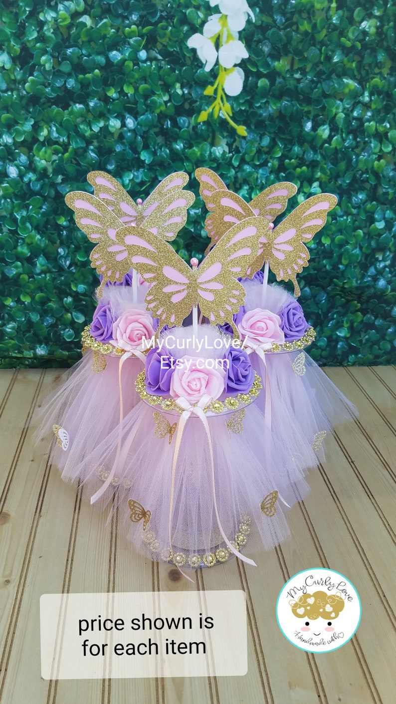 Butterflies Centerpiece/butterfly Baby Shower/butterfly Etsy