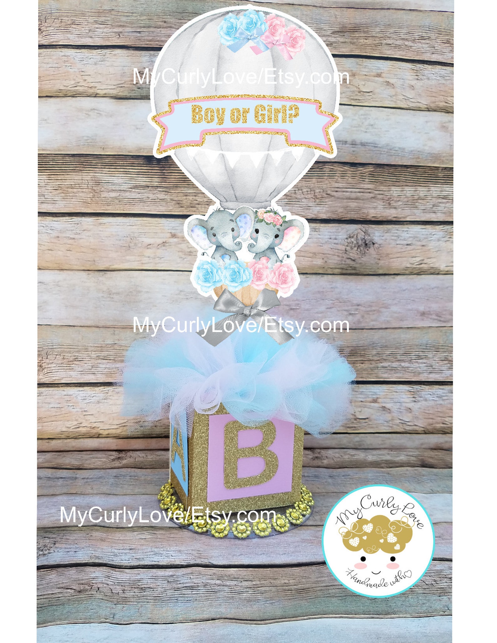 Elephant Gender Reveal Baby Shower Boy or Girl Reveal Etsy