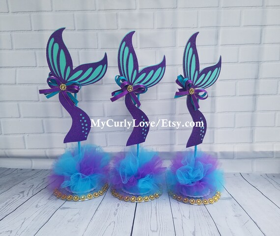 baby shower mermaid centerpieces