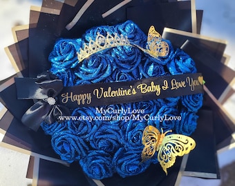 Glitter Foam Rose Bouquet: Ramo Buchon, Add-Ons Available