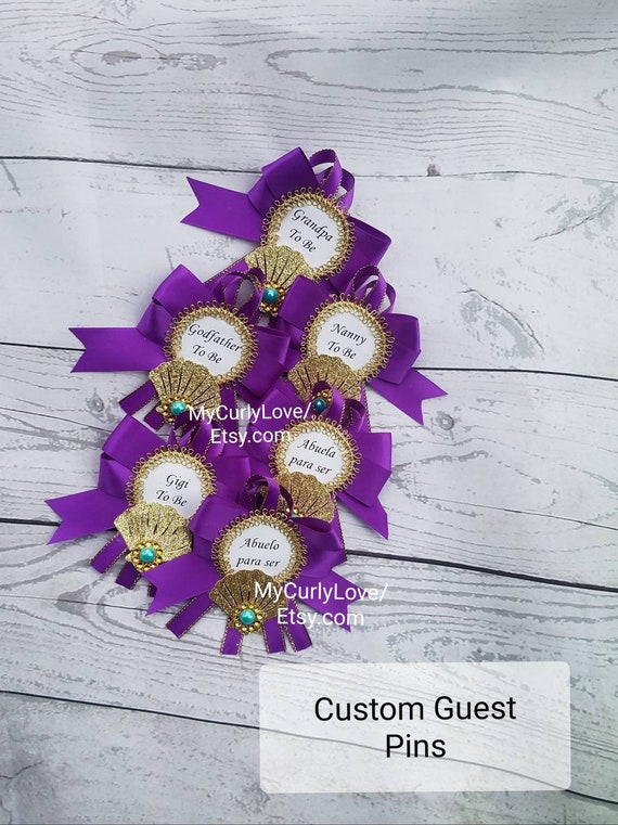 Custom Guest Size Pin Mermaid Baby Shower Pin Mermaid Baby Etsy