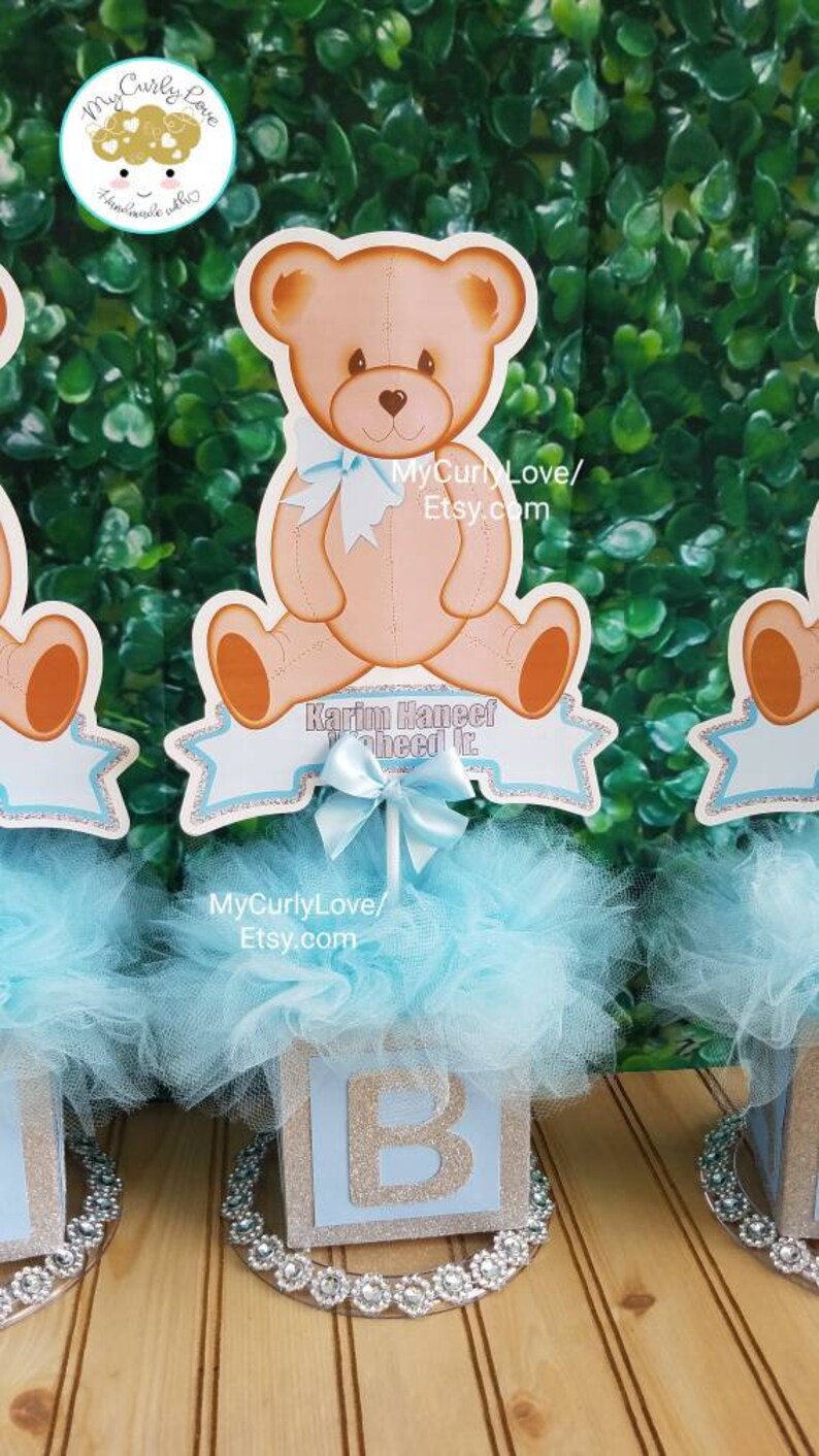 Teddy Bear Baby Shower/teddy Bear Baby Centerpiece/boy Baby Etsy