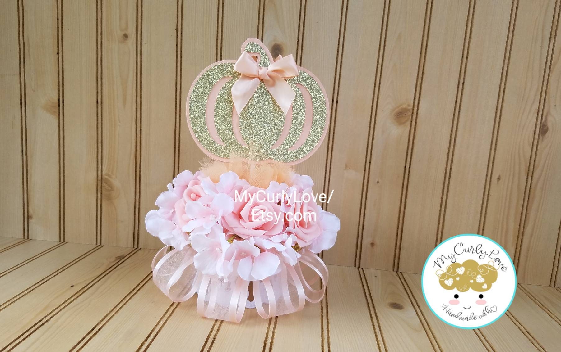 Pumpkin Centerpiece Pumpkin Baby Shower Fall Baby Shower A Etsy