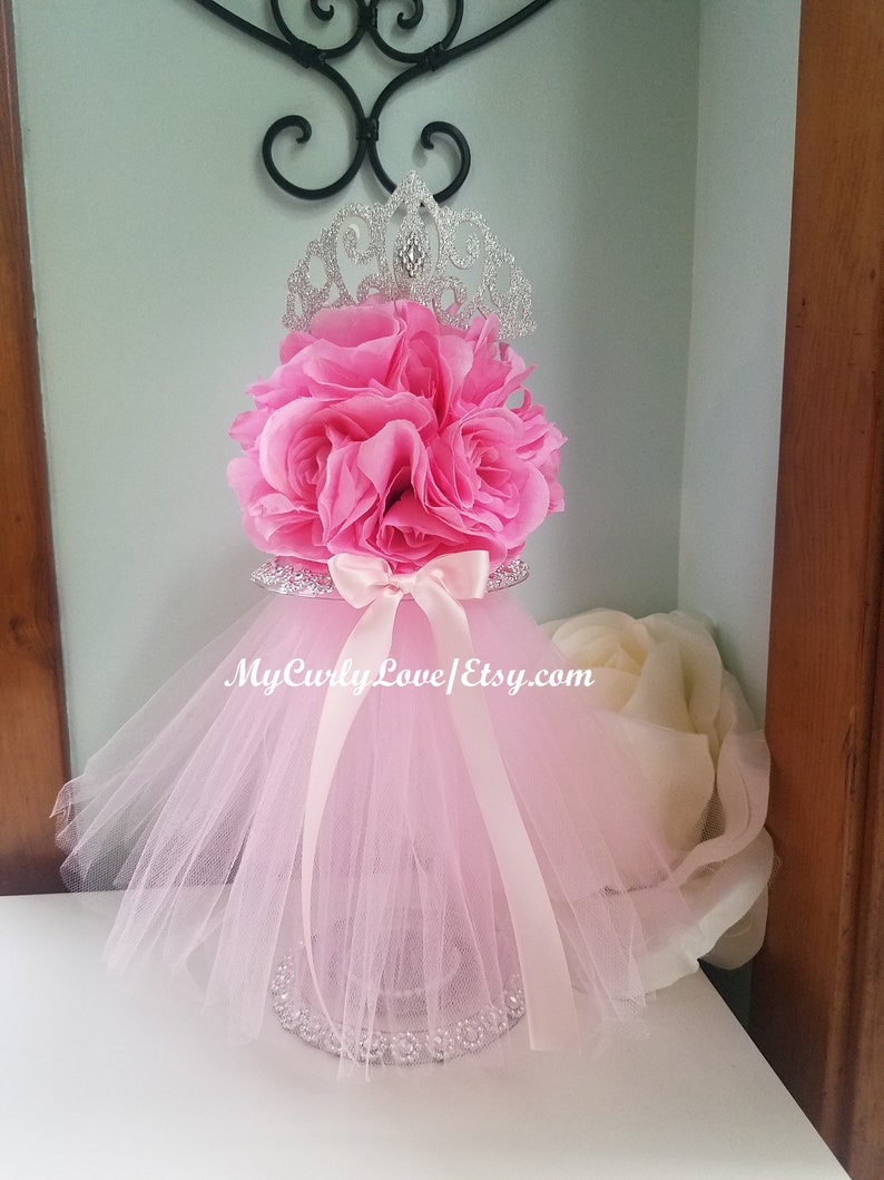 Tutu Baby Shower Centerpiece Princess Ballerina Tiara Girl Decor