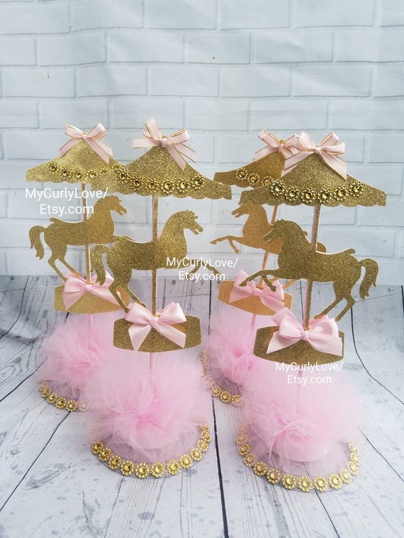 carousel baby shower centerpieces