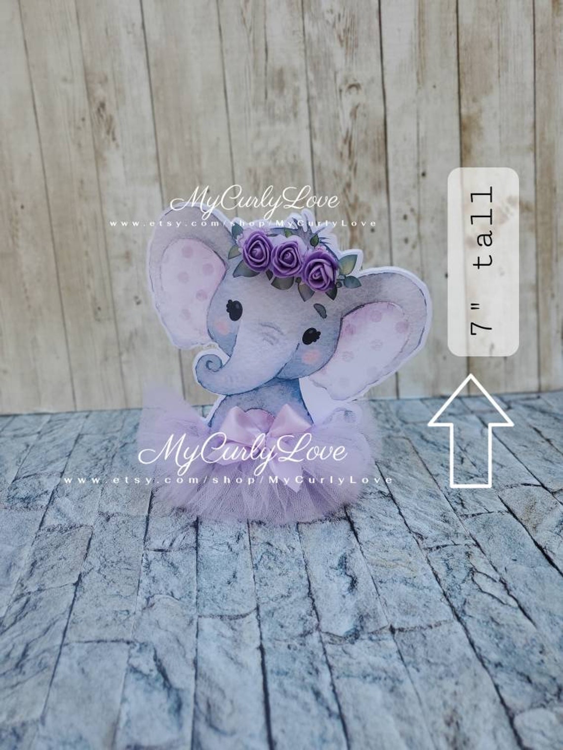 Set of 2 Standee Lavender Elephant Centerpieces/lavender Etsy